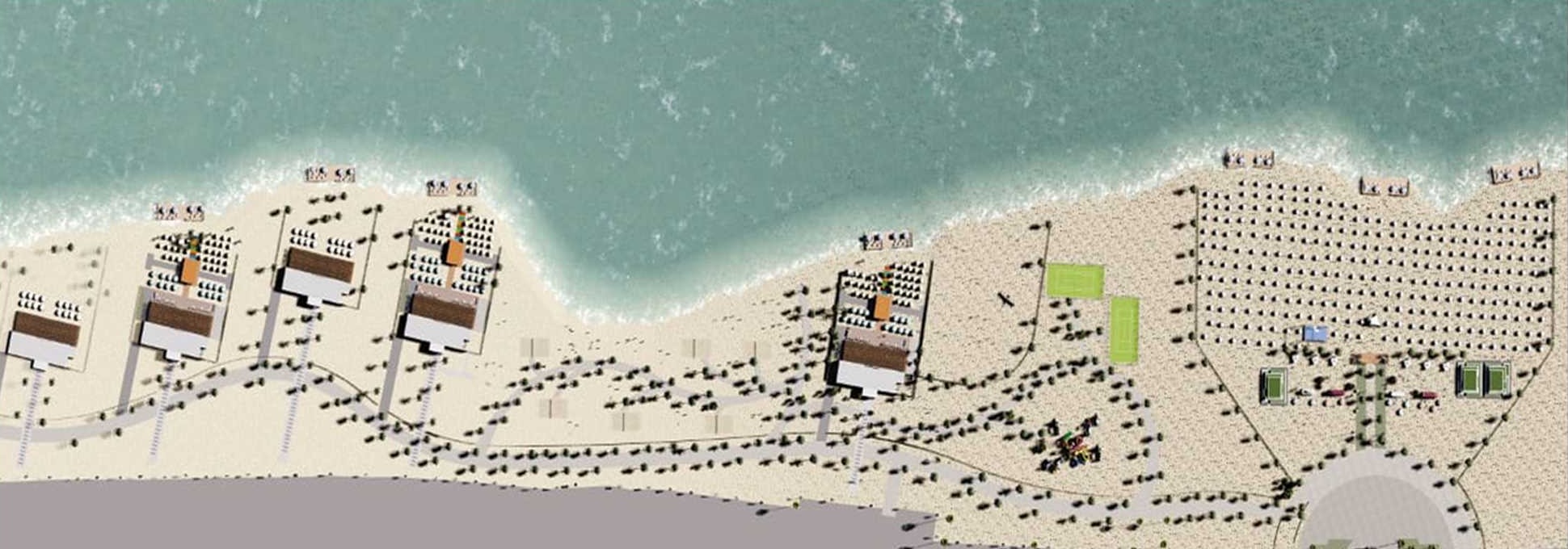 Coastal masterplan visualization